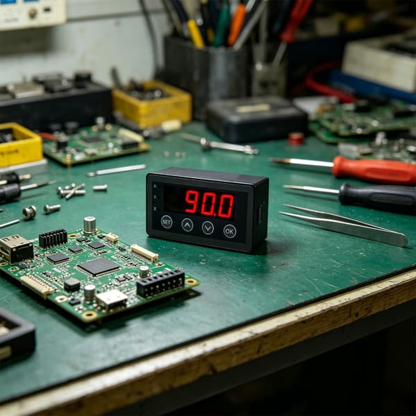 Industriell digital displayenhet för 0-10V 2-10V 0-20mA 4-20mA ingångskapacitet i processkontroll null - Version withrelay