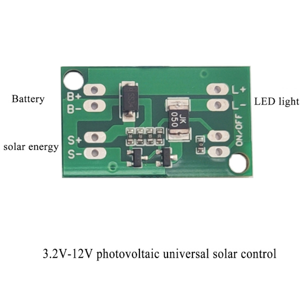 Automatisk LED-lys Solcelleladekontrollkort 3.7V 4.2V 8.4V 12V