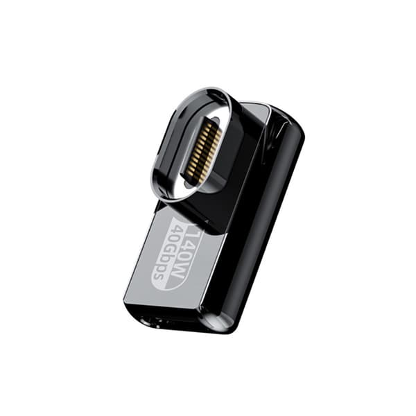 Kraftfuldt USB C-stik med 140W strømforsyning, 8K video support og magnetisk forbindelse Vertical flat
