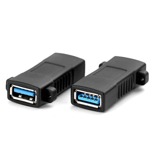 USB Hun til Hun Adapter 2.0 3.0 Hun Til Hun Sokkel Panelmonteringsadapter White