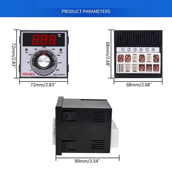 Temperaturregulator Målerindikator Digital Programmerbar Termostat