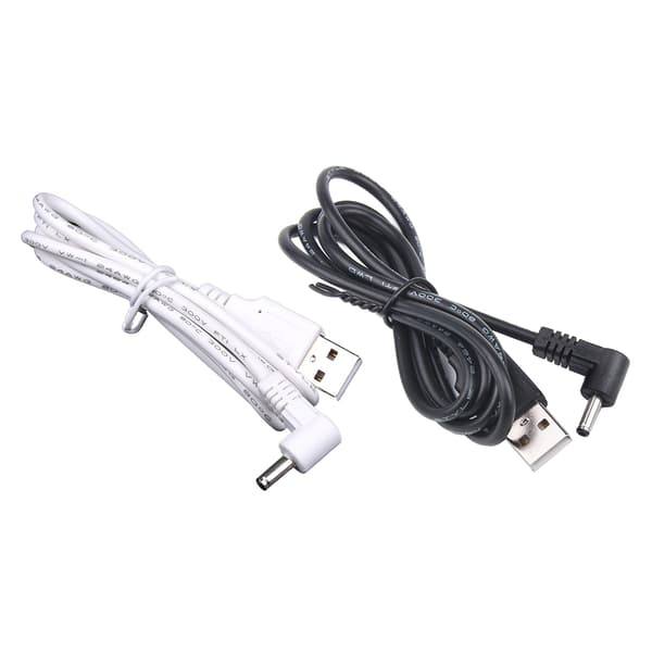USB A hann til 3,5 mm x 1,35 mm hannplugg DC strømladeradapteromformerka White
