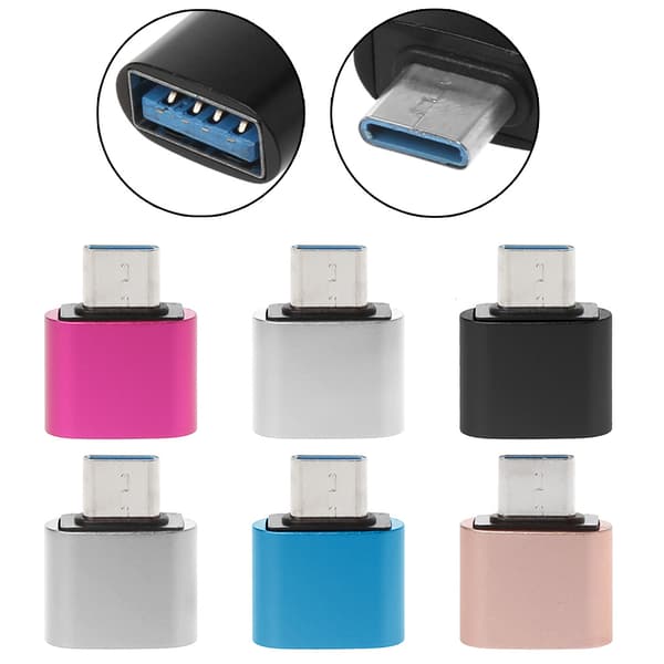 USB C - USB 2.0 -sovitin USB-C (uros) - USB 2.0 (naaras) -liitinlaite Black