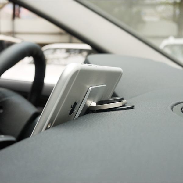 Bilfäste Klibbig Hållare Hook För 360˚ Rotation Finger Ring Mobiltelefon Stativ White