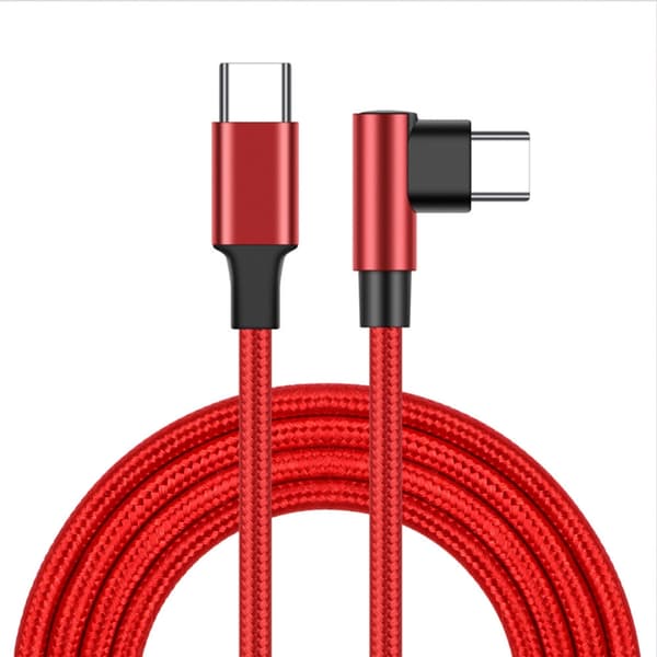Hurtig Type C Opladerkabel PD60W Kompatibel til Smartphone Tablets Laptop Red 1m
