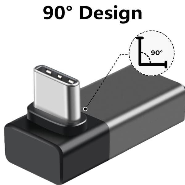 USB 4.0 40Gbps 240W Hurtig USB C Oplader Han til Hun Adaptere til Bærbare Computere Grey