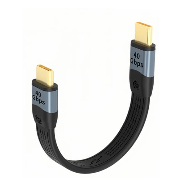 USB C til C-kabel, 100W hurtiglading 40Gbps datasynkronisering 8K video kort lengde 14cm