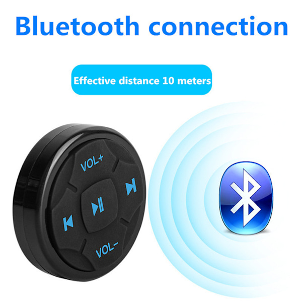 Trådlös Bluetooth-kompatibel fjärrkontroll för ratt, mediaknappar för mobiltelefon, bilset