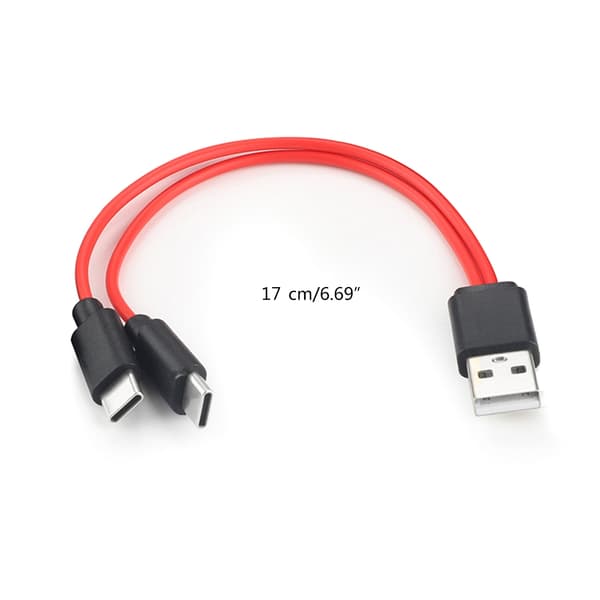 USB A till Dubbel USB C Telefonladdningskabel Typ-C Kabel Utmärkt Hållbarhet