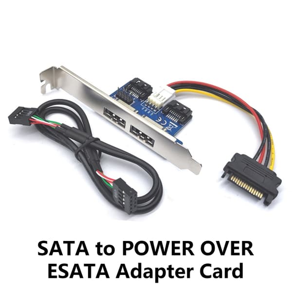 To Spændinger SATA til Power Over ESATA Interface Kort, Tilslut SATA Enheder Problemfrit
