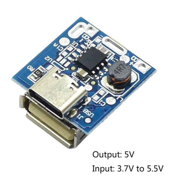 Sæt med 10 stk. 5V Step Up Power Module Boost Board til Lithium Batteribeskyttelse Typec