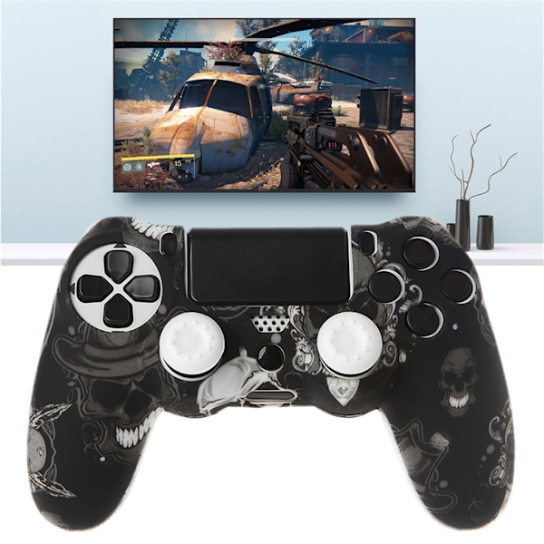 Silikon Skin för Spelkontroll - Greppskydd, Skyddande Omslag, Skalle Design, Joystick-Hatt för  Kontroll