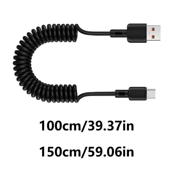 Skalerbart USB til USB C-kabel Hurtigopladningskabel Datakabel Han til Han-stik Ledning til Tablets Telefoner Laptops 1m
