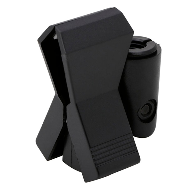 Flexibel Stötdämpande Universal för Fjärilsfjäder Mikrofon Mic Clip Hållare Svart