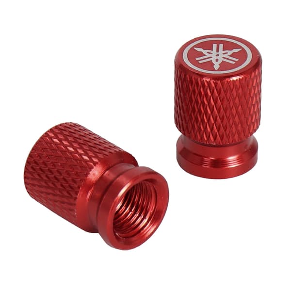 Däckventilskydd med laseretsad logotyp för NMAX155 Scooterhjul Red
