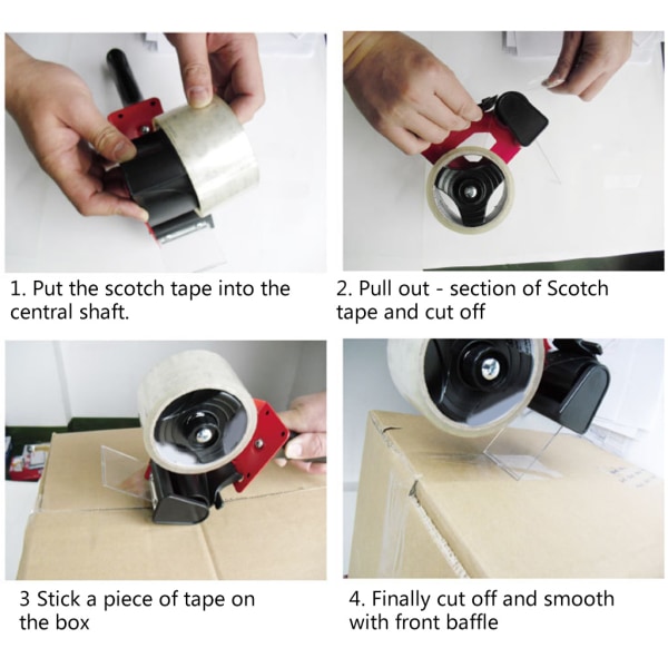 Packtejp Dispenser Cutter för tätning Packer Dispensador Adhesiva Hållare