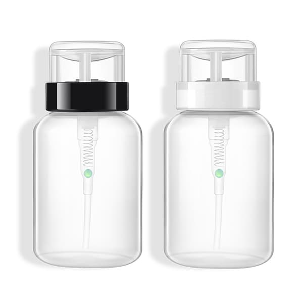 200ml Tryck ner Dispenser Nagellacksremover Pump Tomma Flaskdispensrar White