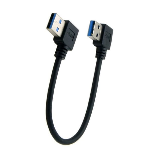 90 Graders Vinklet USB 3.0 A til A Han-kabel Problemfri Forbindelse Hurtig Overførsel 0.5m