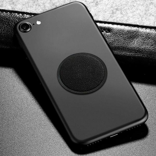 Universell magnetisk disk i metall, stativtillbehör för telefon, självhäftande Black