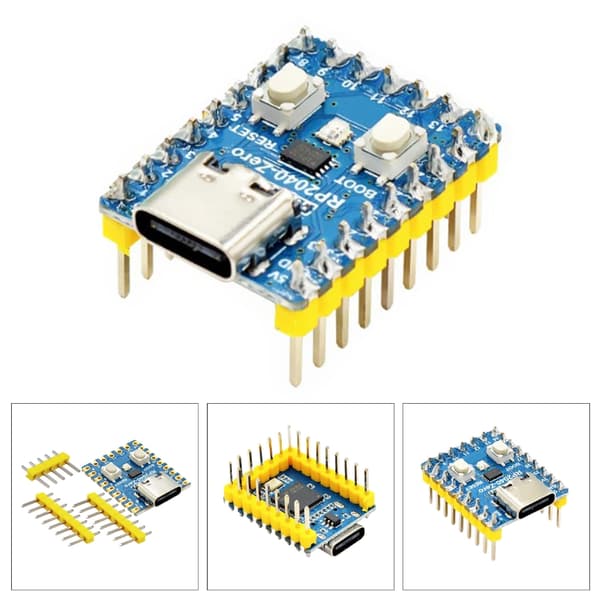 Prisvenligt RP2040 Zero Udviklingskort med GPIO-ben til RP2040 null - A