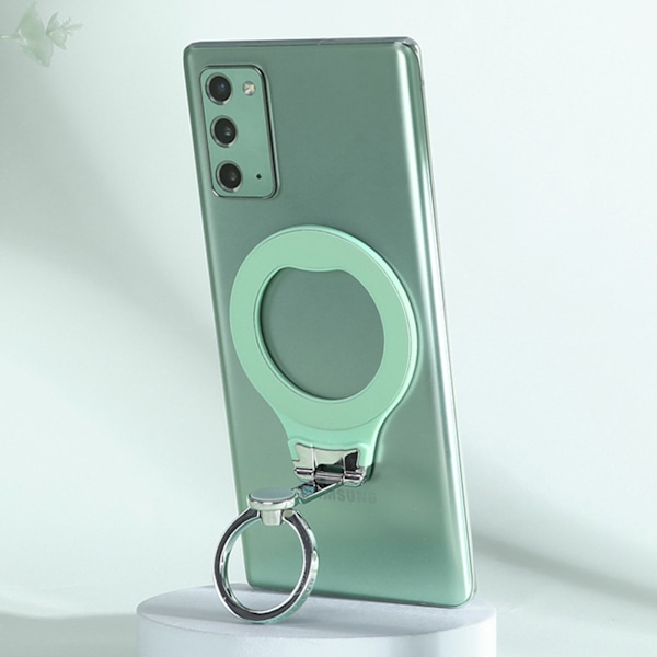 Roterbar telefonstativring krok kraftig för Android/iOS-enheter justerbar magnetisk självhäftande ringhållare Blue