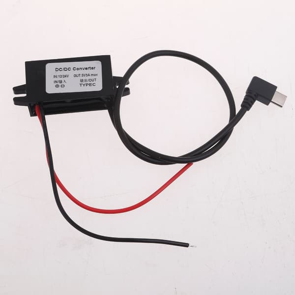 12V - 5V 3A Type C Step-Down jännitteensäädinmoduuli kelloille ja elektroniikalle null - Straight head
