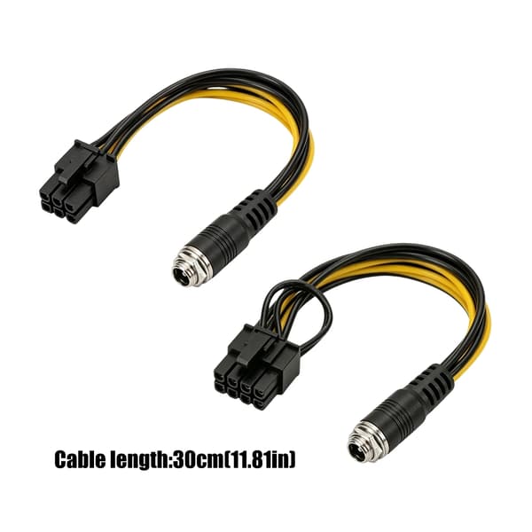 Flexibel PVC GPU-strömkabel DC5.5X2.1Mm till 6Pin 6+2Pin Säker och stabil ström 6PIN