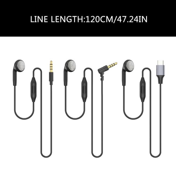 Sikker pasform silikone øreprop til 1 øre Indbygget mikrofon Enkelt side øreprop null - 3.5mm elbow