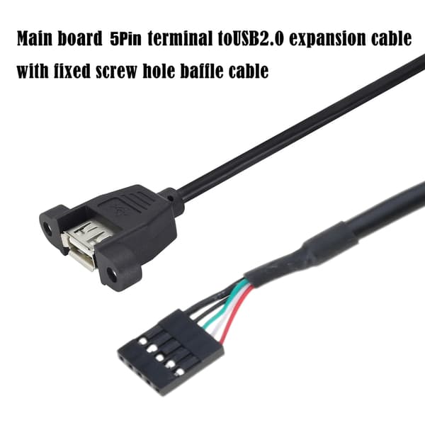 Robust USB IDC5Pin Moderkort Header-kabel för enkel installation 50cm/19.6tum