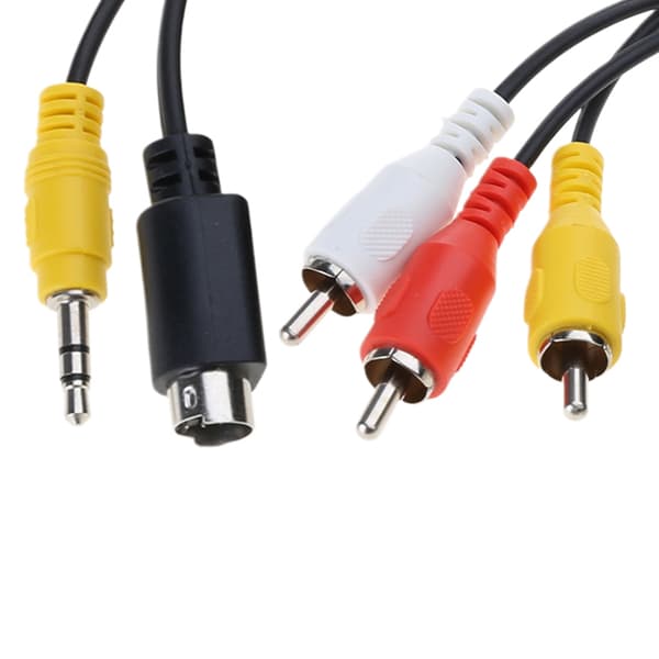 4-nastainen S-Video - 3RCA urosliitin videoadapterikaapeli