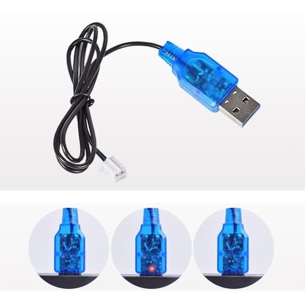 PH2.0 2P USB-ladekabel til 3,7V Lithium 18650-batterier i elektronik Reverse