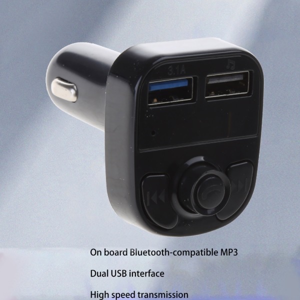 X8 Trådlös Billaddare Bluetooth-kompatibel LED FM-sändare Dubbel USB Handfri Billaddning MP3 Musik TF U Disk