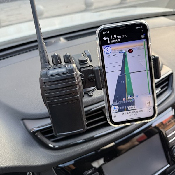 Pålitlig bilhållare för telefon och radiomontering för kommunikationsenhet och handhållen enhet