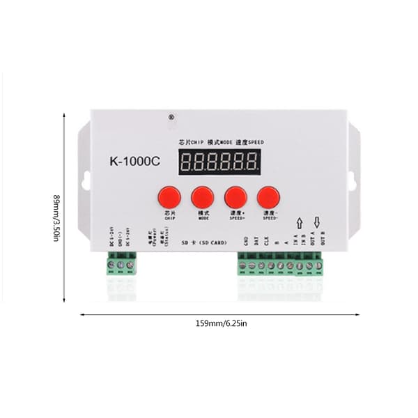 Piksler Programkontroller Fullfarge Lykt Passer for K1000C Tilbehør Skrivbar Kode DMX512 Intelligent Belysning