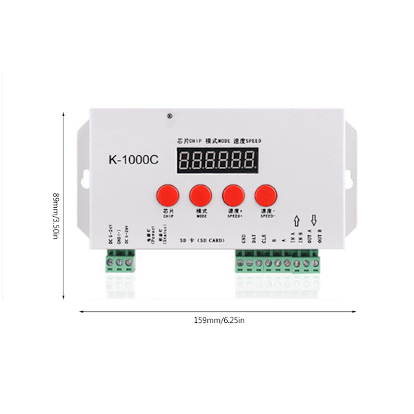 Pixels Programstyrenhet Fullfärgad Lykta Passar K1000C Tillbehör Skrivbar Kod DMX512 Intelligent Belysning