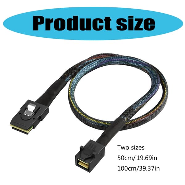Højtydende internt MiniSAS SFF8643 til MiniSAS SFF8087 kabel 1m
