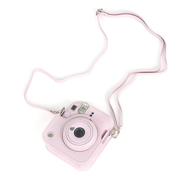 Skyddsfodral för Instax Mini12 Instant Filmkamera Läderfodral Hydrangea blue
