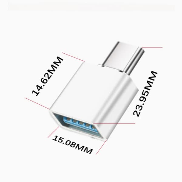 5kpl Nopea USB-C-sovitin takaa tehokkaan latauksen ja tiedonsiirron White - Micro interface