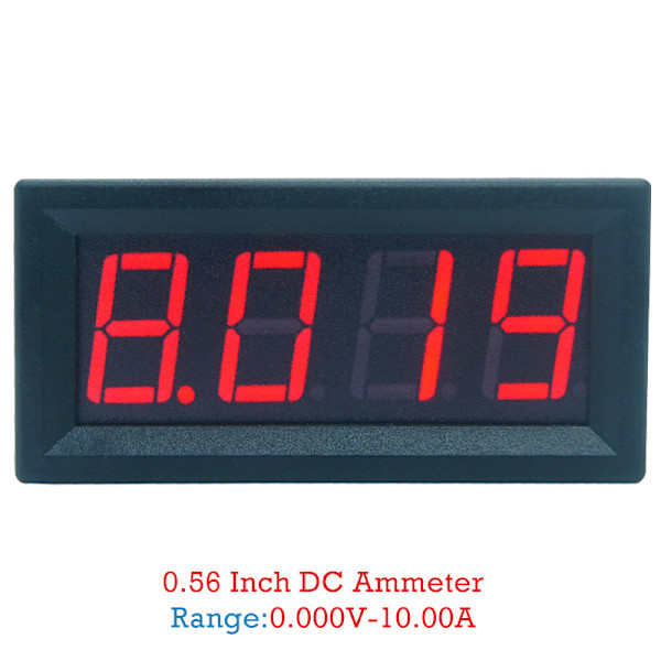 Noga Digital Amperemeter för DC 0-9.999A (10A) 4-30V Ampere Ström Amperemeter Testare 5 Siffer 0.56 tum LED Display Panel Mätare