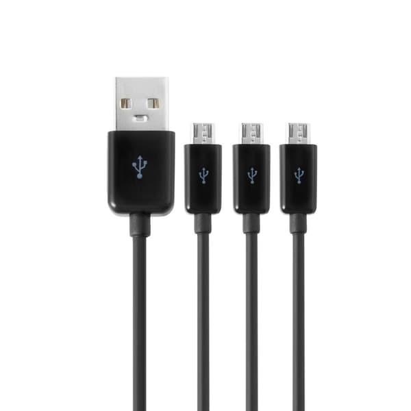 Micro USB Splitterkabel Data Sync Adapterkabel Split Micro USB-forbindelse White