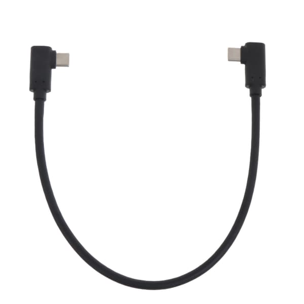 USB C til USB C-kabel 60W, USB C-opladerkabel hurtigopladning retvinklet 10 Gbps datakabel til smartphone bærbar computer