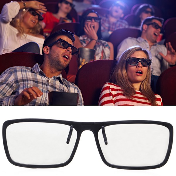 Kvadratiska Polariserande Passiva 3D-glasögon med Polariserande Linser Upplev 3D Visuell Effekt Ingen Flash 3D för TV/Filmer/Bio