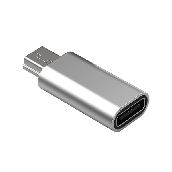 Mini USB til USB C Adapter USB C til Mini USB Adapter USB C Hunn til Mini USB Silver