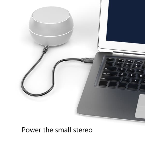 MultiLength USB til DC5V ladekabel for bærbare enheter 5V3A ladekabel 1m - 5.5x2.1mm