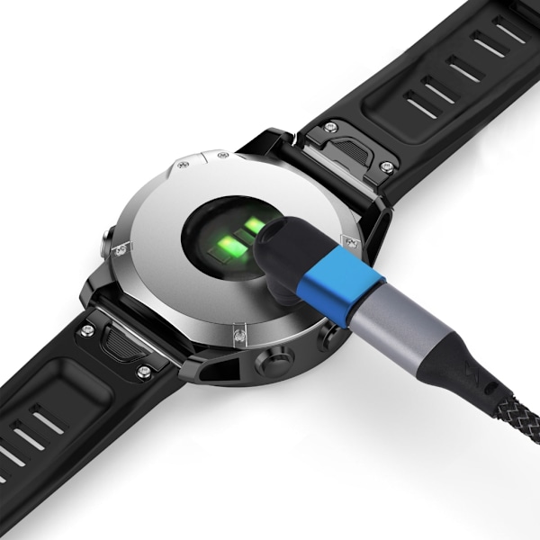 Laddarkontakt Smartwatch USB Typ C till 4-stifts Laddningsomvandlare Portabel Gray