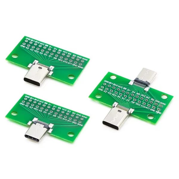 Dobbeltsidet USB 3.1 Type C Test Board 2x13Pin til 2,54 mm Kabelstik til Enhedsprototypeprojekter 1pc