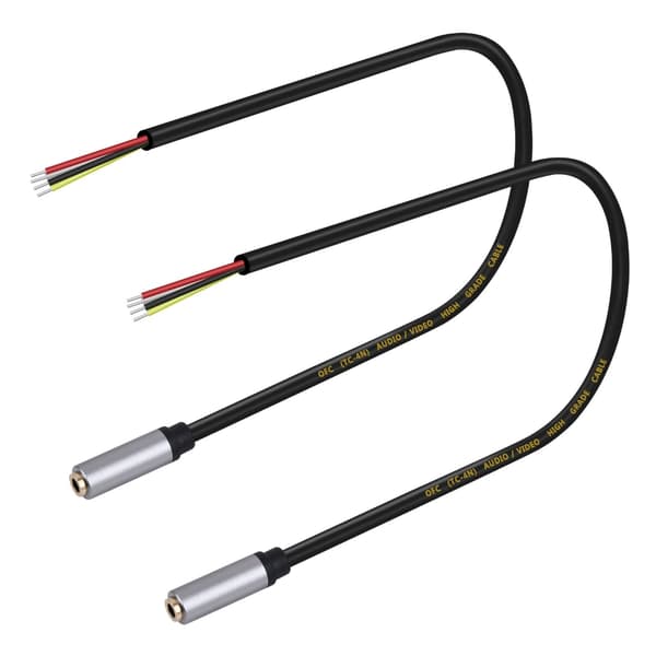 3,5 mm hunstik til åben ledningsende TRRS stereo lydkabel