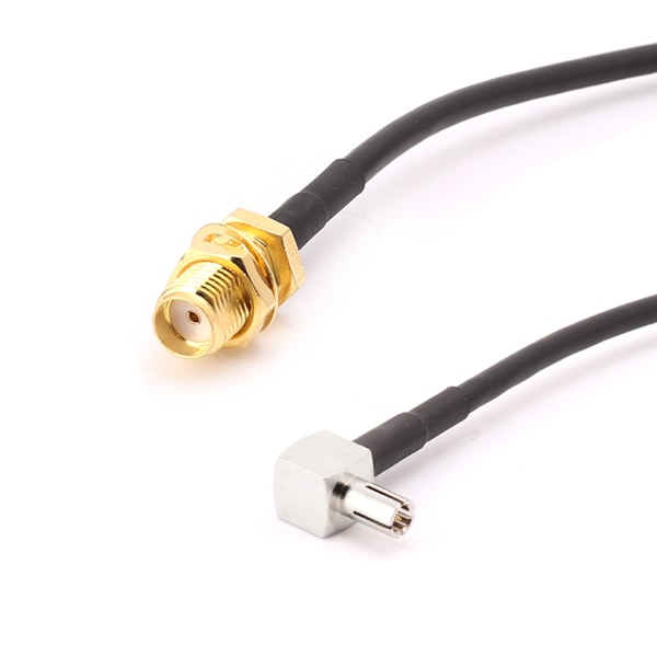 SMA Honkontakt till TS9 Hankontakt Vinkelrät RG174 Pigtail Kabel 20cm Antenn Koaxial