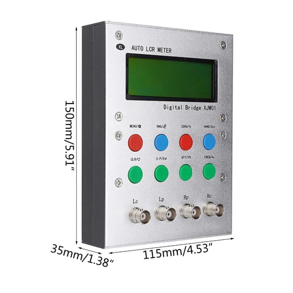 LCR Tester ESR Meter Digital Bridge LCD Display LCR Multimeter med Strømkabel 1