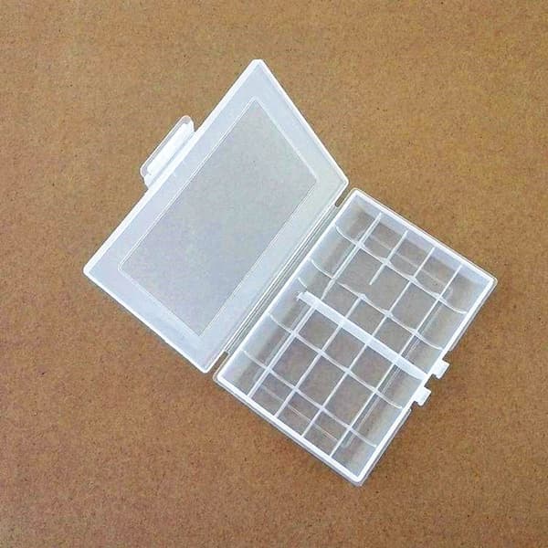 PP Plast Batteriopbevaringskasse Plastopbevaringsboks til 2A 3A Batterier Black